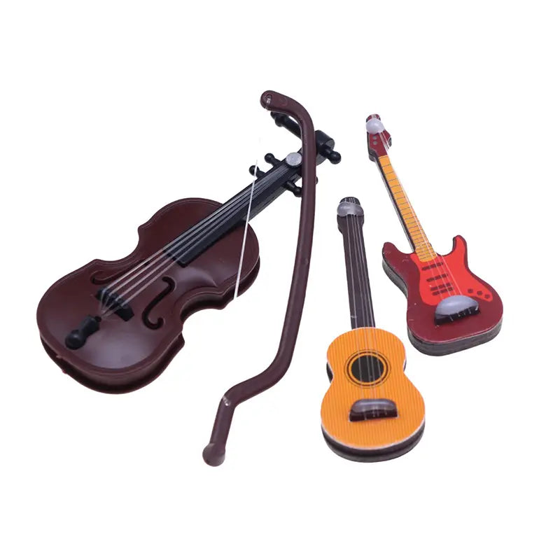 1:12 Dollhouse Miniature Classical Musical Instrument Piano Guitar Saxophone Set Instrument Model Doll Home Life Scene Decor
