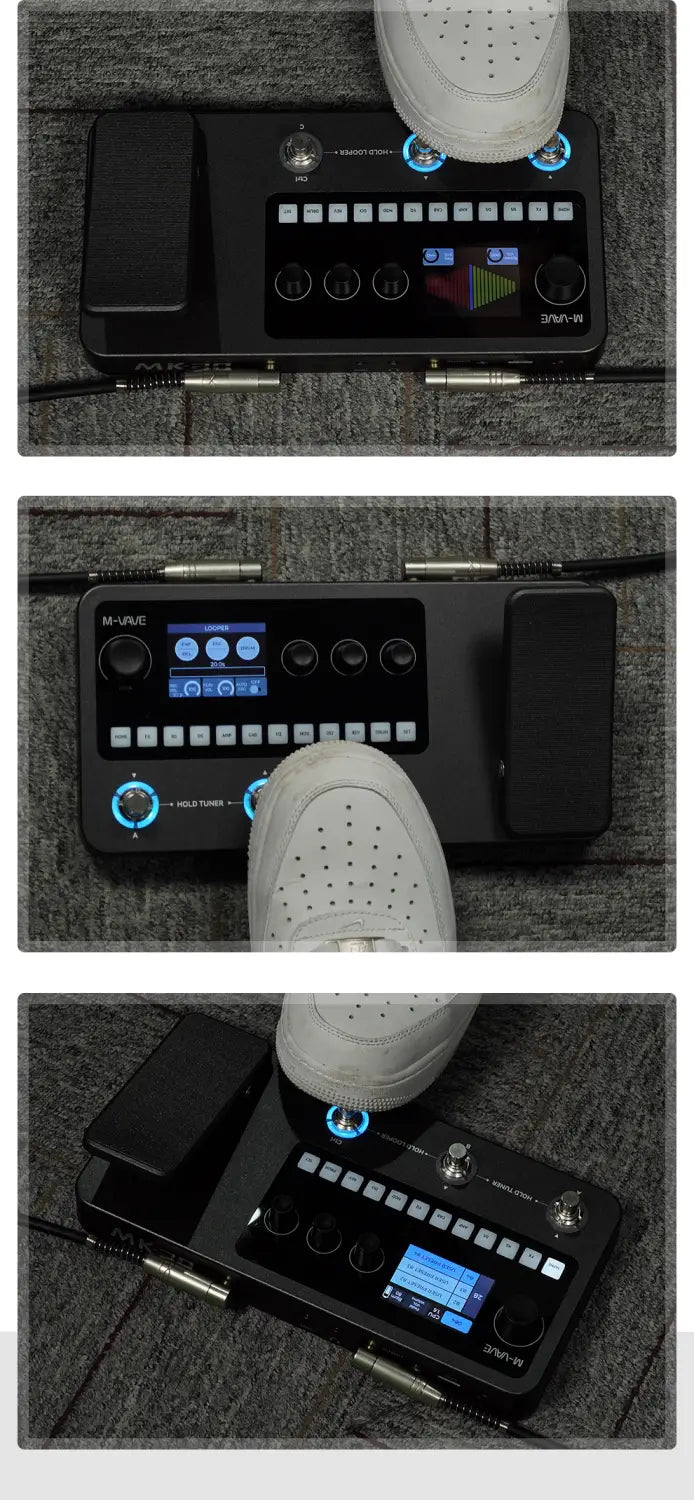 M-VAVE MK-20 Multi-Effects Processor for Guitar and Bass with Drum Machine Tuner Looper Amp Simulator USB Audio Interface