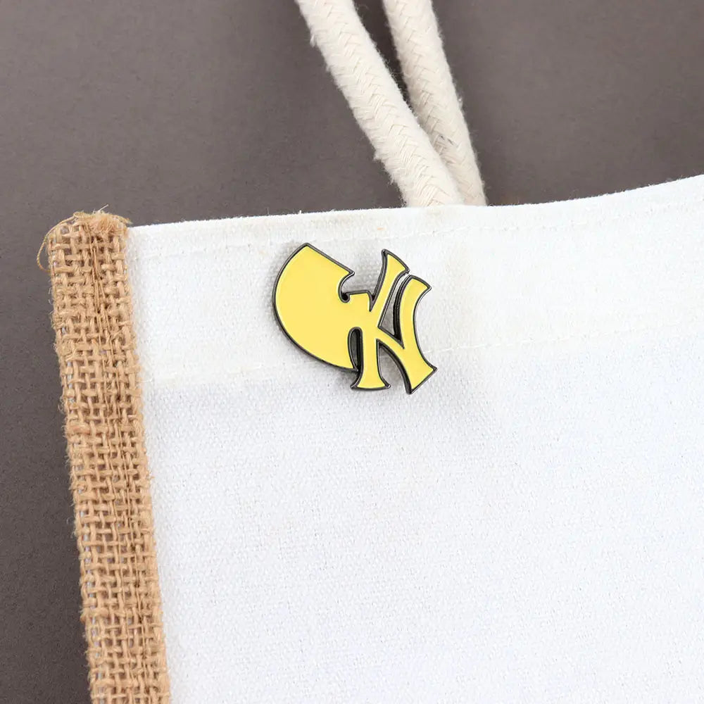 American Hip-Hop Band Rap And Baseball Team Logo Mashup Enamel Brooch East Coast Music Brand Lapel Pin Fans Gift Badge Accessori