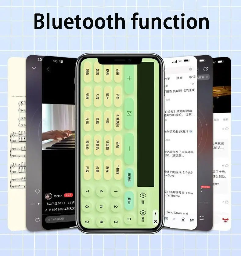 Foldable Piano 88 Keys Midi Bluetooth Adult Electronic Piano Beginners Musical Electric Organ Professional Controller Keyboard