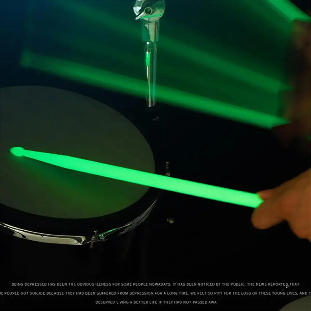 Miwayer Luminous Drum Stick Light Up Drum Sticks1Pair in The Dark Musical Instruments Stage Performance Fluorescent Drumsticks