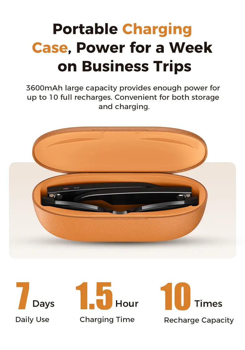 2026 Smart AI Glasses 1080P HD Camera M02 Ultra ChatGPT 3600mAh Charging Case Power Bank 32GB Translation Music Video Sunglasses
