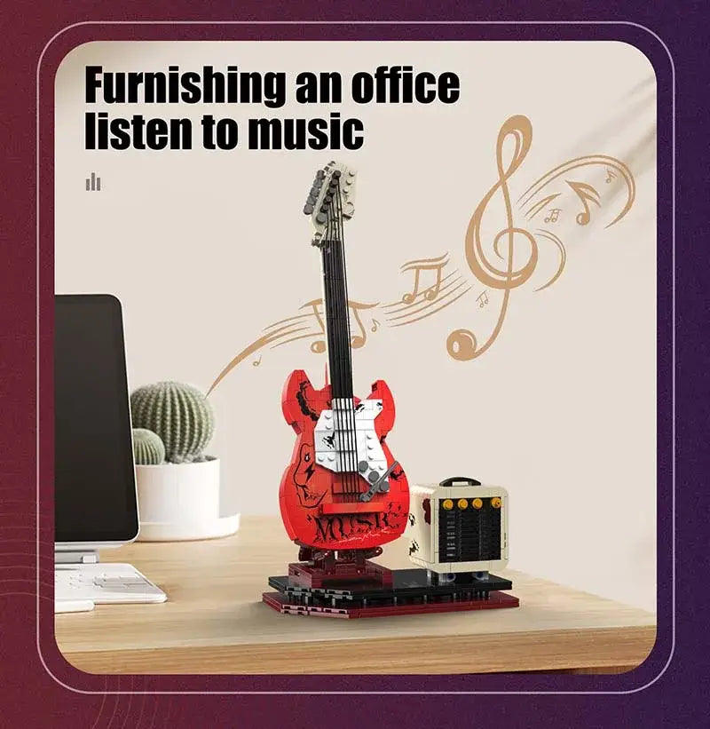 Artist Guitar APP Control Building Blocks Bricks Technical With Bluetooth Audio USB Gift Music Playback Adult Toys Festival Gift