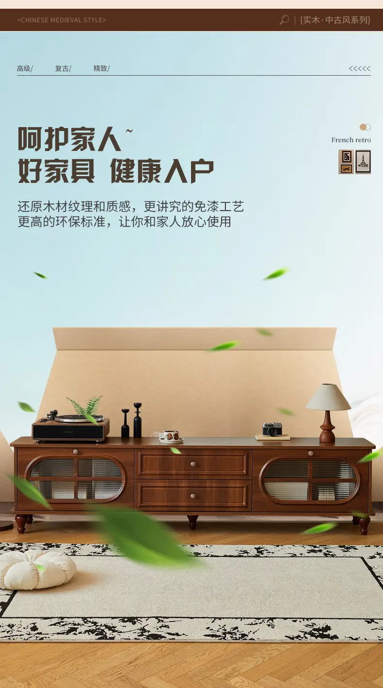 American Vintage Tv Stand Premium Trendy Mid Century Aesthetic Tv Cabinet Classic Luxury Soportes De Televisión Furniture Home