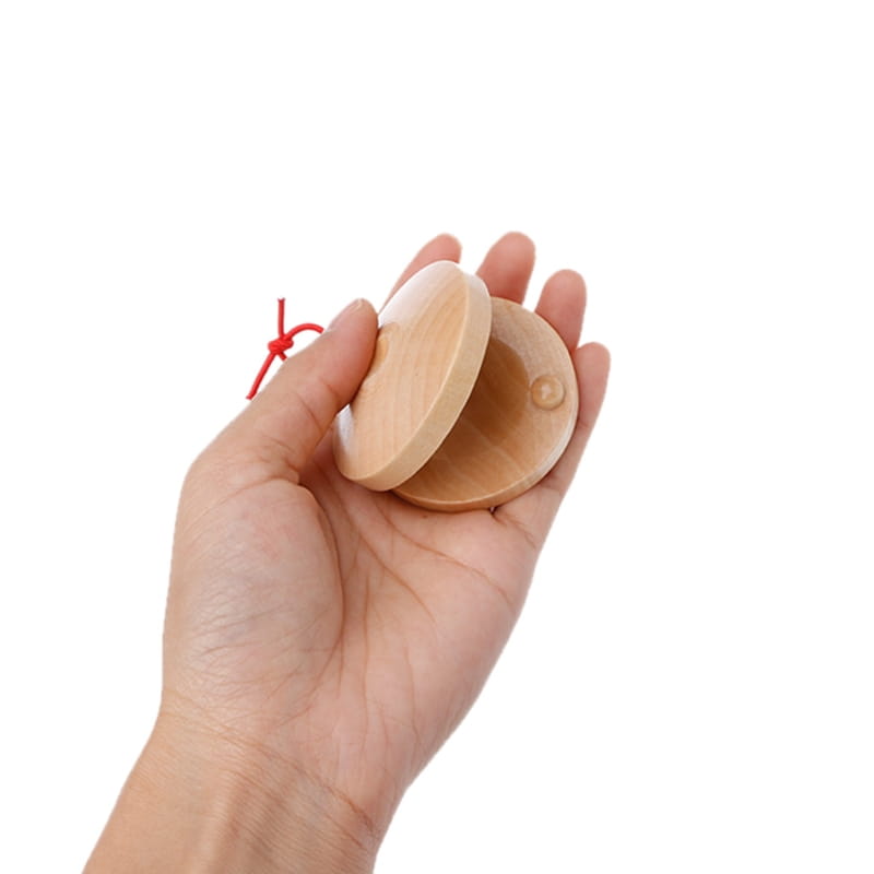Wooden Castanets Wood Percussion Flamenco Musical Instrument Kids Children Toddler Toys