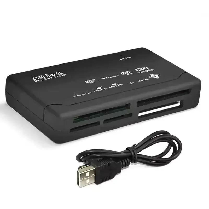 480Mbps All In One Memory Card Reader USB 2.0 External Cardreader SD SDHC Mini Micro M2 MMC XD CF Reader For MP3 Digital Camera