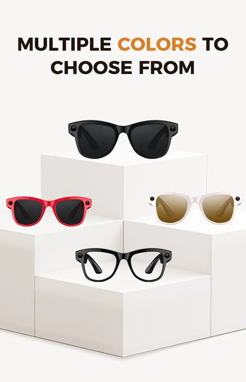 2026 Smart AI Glasses 1080P HD Camera M02 Ultra ChatGPT 3600mAh Charging Case Power Bank 32GB Translation Music Video Sunglasses