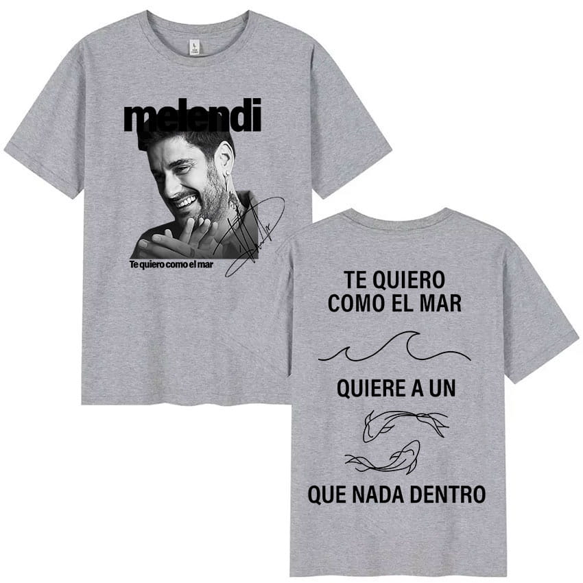 Rapper Melendi Tour Album Graphic T Shirt Men’s Retro High Quality Cotton T-shirts Hip Hop Clothing Oversized T-shirt Streetwear