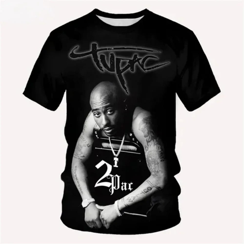 New T-Shirt Harajuku Men T-Shirt Fashion 2pac Graphic T Shirts Hip Hop Men’s T-Shirts Summer Tops T-Shirts Man Designer Clothes