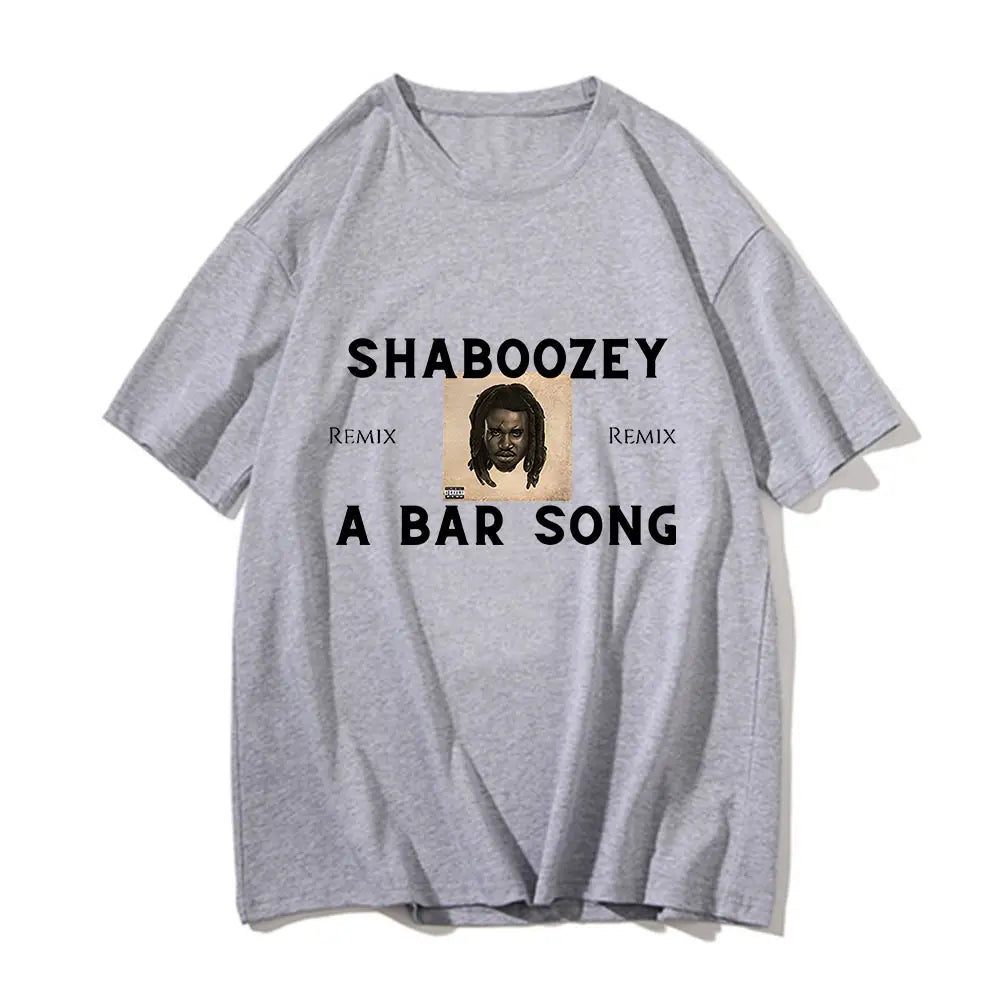 Hip Hop Remix A Bar Song T-shirt Shaboozey Graphic Printing Grunge Tee-shirt Short Sleeve Cotton Tshirt Sudaderas Punk Clothes