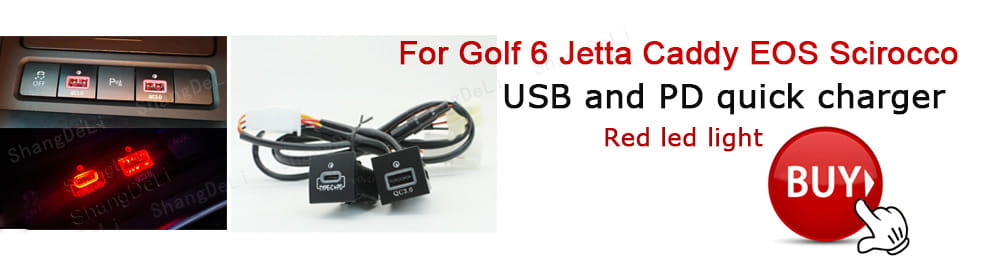 Car USB Input Adapter Audio Radio u-disk flash Socket Interface Cable for Volkswagen Golf 6 Jetta MK5 Caddy EOS Scirocco