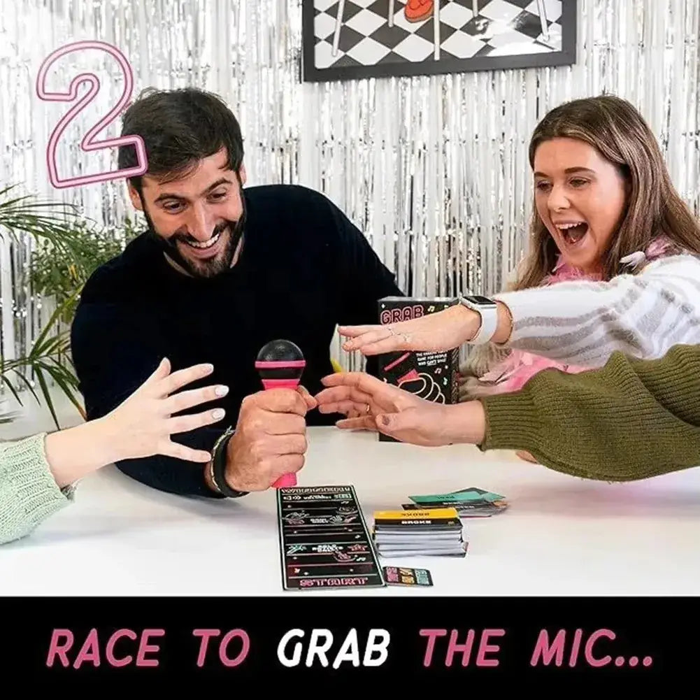 Karaoke Board Game for Family & Party 2–10 Players Fun Singing Card Game with 125 Lyric Cards for Adults