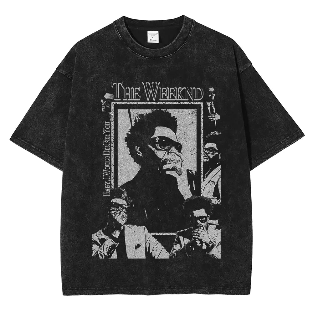 2023 Hip Hop Rapper Graphic Print T-shirt Men Casual Crew Neck T-shirts Oversized Short Sleeve Tee Shirt Streetwear Unisex Tops