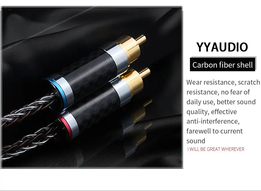 HIFI Stereo 4.4mm AUX to 2RCA Balance Audio Cable High-end One-To-Two Y Splitter For Amplifier Audio Home Theater Balance Cable