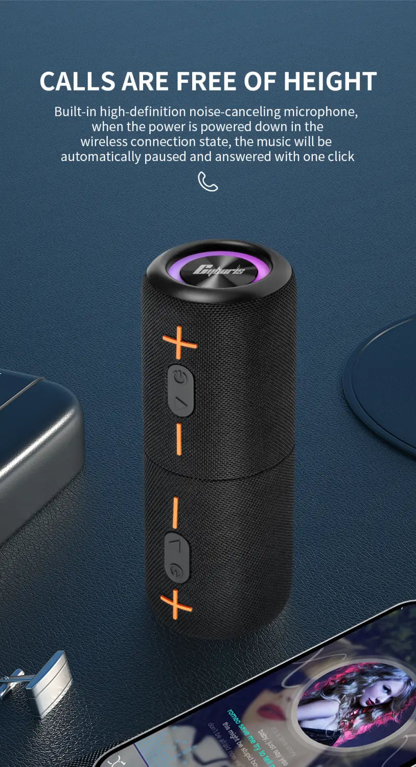 2in1 S10 Split Wireless Bluetooth Speaker 20W Powerful IPX6 HIFI Stereo Surround with RGB Light Aux TF Card for Outdoor Home