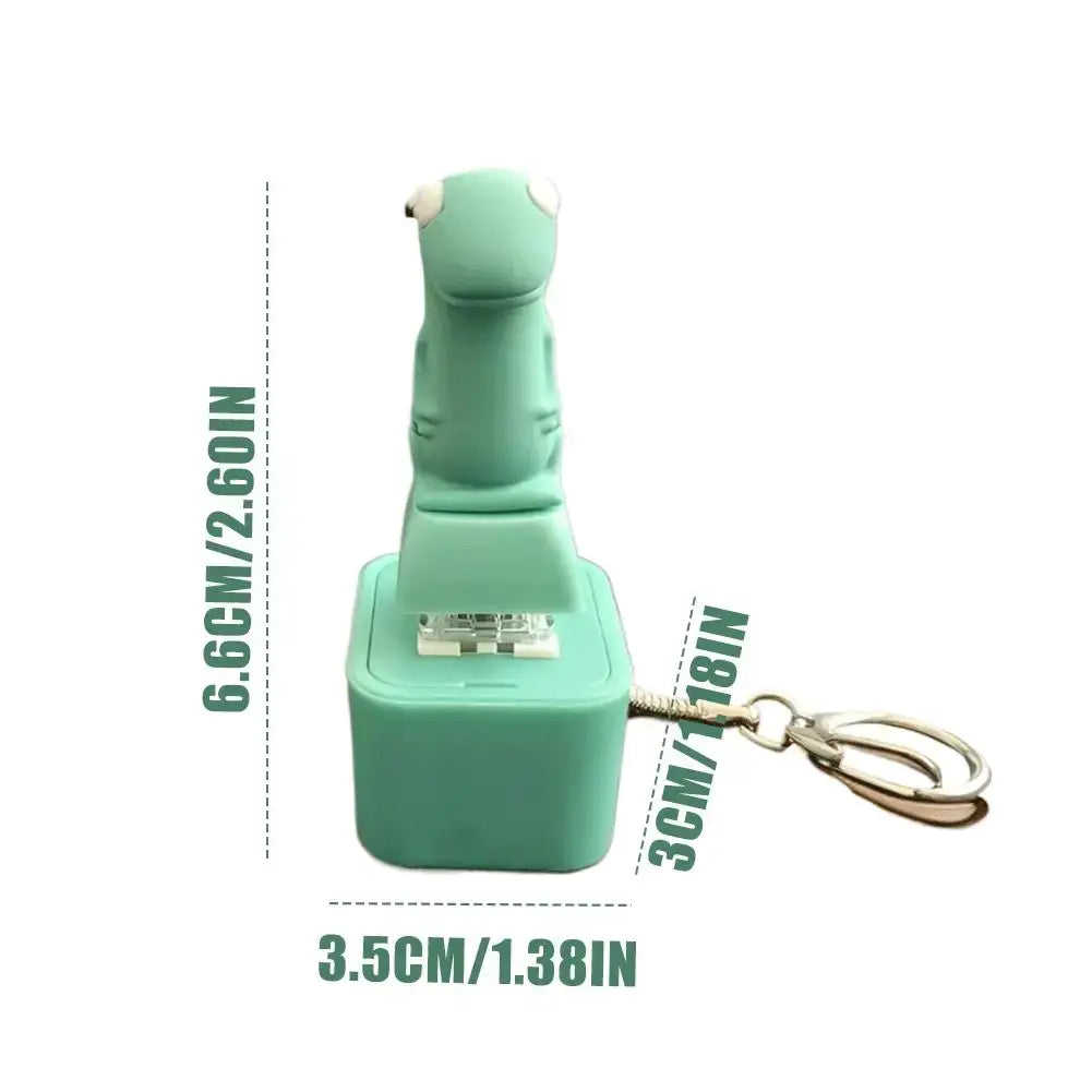 NEW Croaking Frog Keychain Rechargeable Frog Keyboard Fidget Clicker Frog/Lizard Sound Keychain with LED Light for Stress Relief
