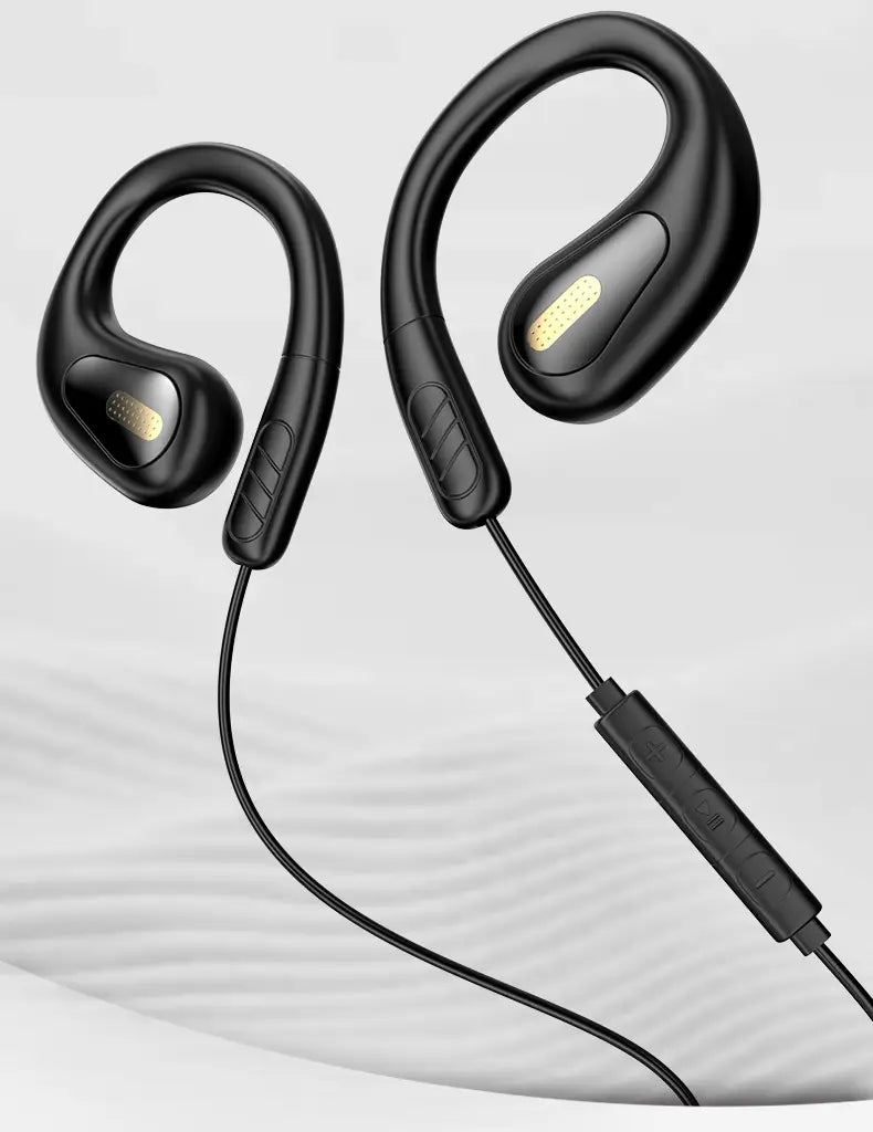 NEW Clip-on Type C&3.5mm Wired Control Headphone 9D Surround Sound Earbuds Sports Headsets ENC Earphones With HD Mic For Samsung