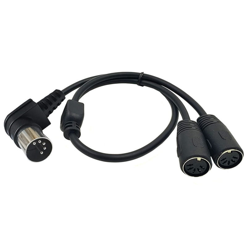 MIDI DIN 5Pin Splitter Y Adapter MIDI 5 Pin Male to Dual 2 X DIN-5 Female Extension Audio MIDI Keyboard Synthesizer Electric