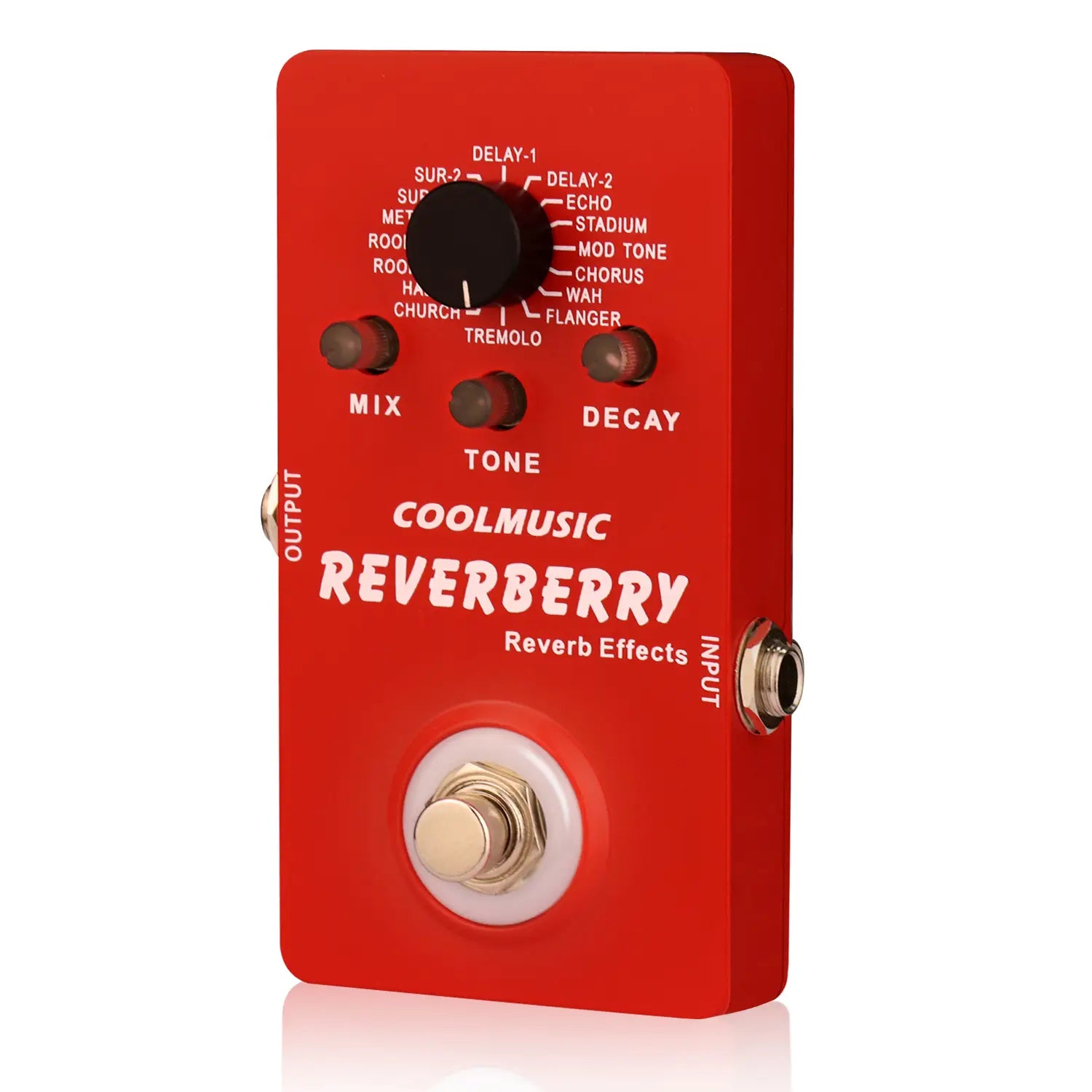 Coolmusic New Digital Reverb Pedal Electric Guitar Multi Effects Pedal with 16 Effects True Bypass Pro instruments Accessories