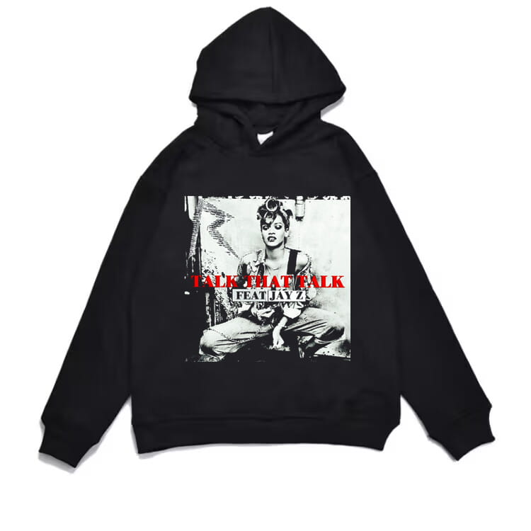 Rihanna Rihanna Rap Rated R Rap Hard Album Print Hoodie Loose Hoodie Men & Women Hip-hop Hoodie Long Sleeves