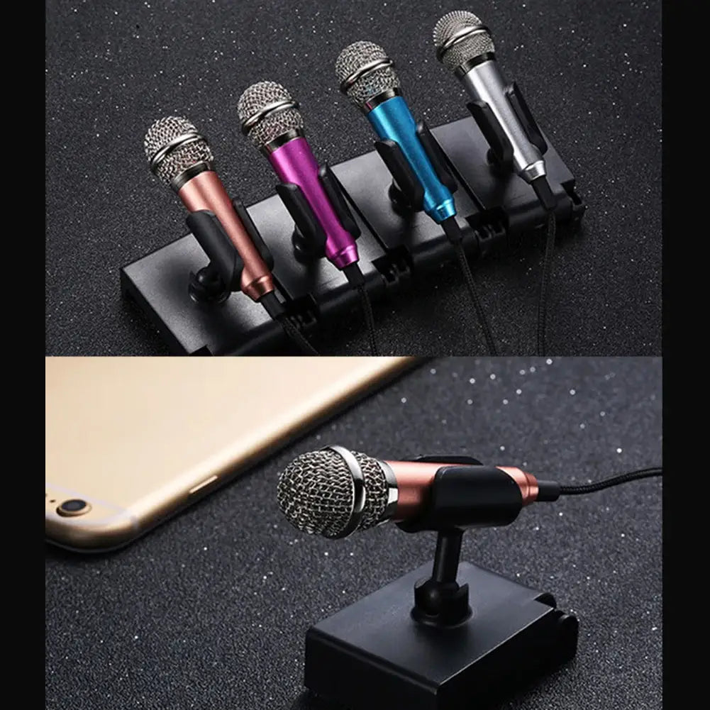 Wired 3.5mm Stereo Studio Microphone Earphone Ktv Karaoke Mini Microfon For Cell Smart Phone Laptops PC Computer Desktop Mik