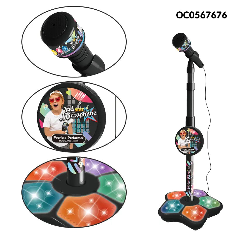 Musical Microphone Speaker With Popular Song Music Instrument Toys Brain-Training Educational Toy Birthday Gift for Girl Boy