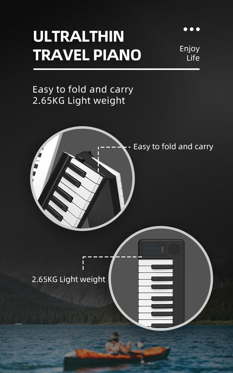 Portable Electronic Piano 88-key Digital Pianos Adult Musical Keyboard Beginners Midi Professional Kids Folding Electronic Organ