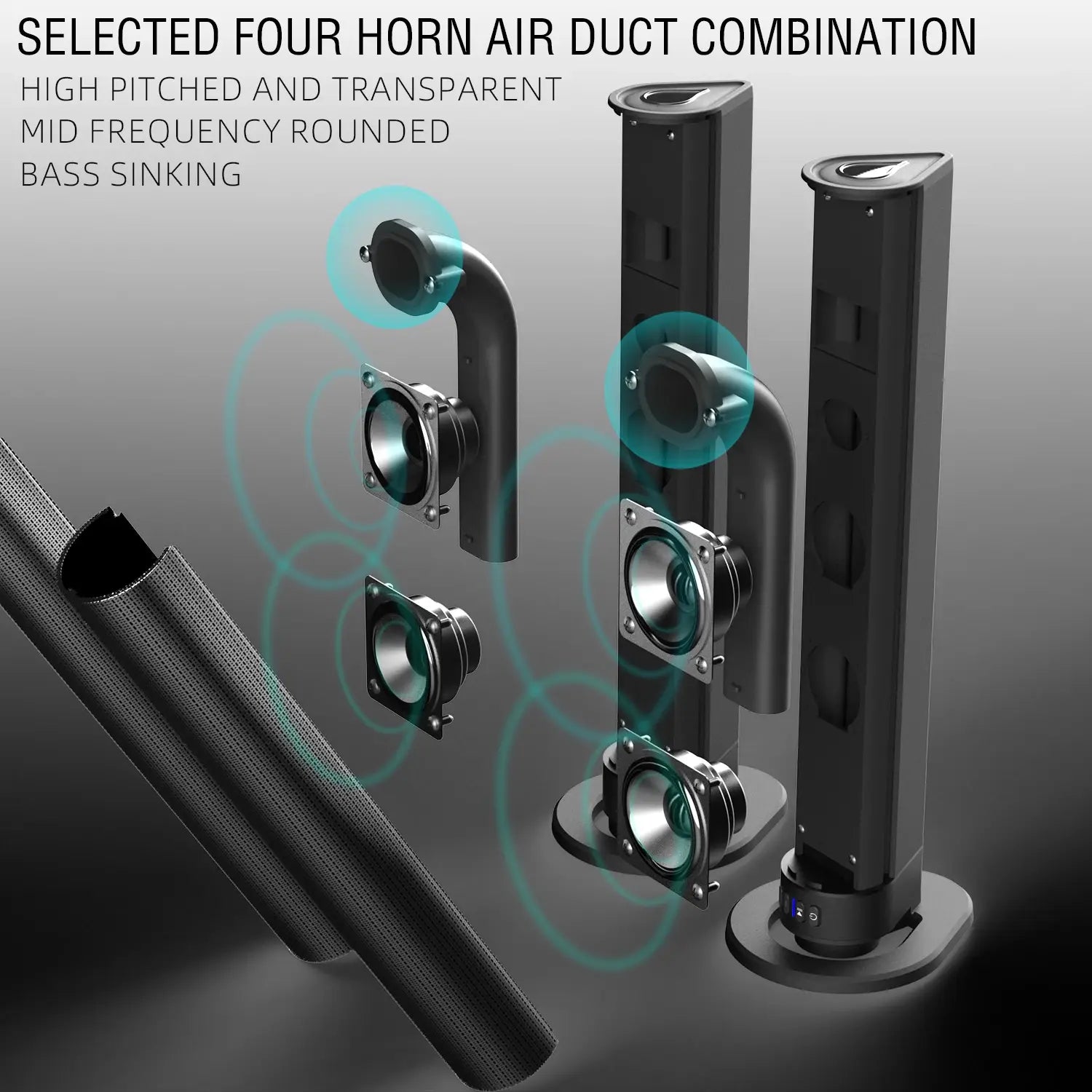 FM Soundbar TV Bluetooth Speakers HDMI/AUX/BT/OPT Connections Soundbars with 2-in-1 Detachable Home Cinema Shengba Sound System