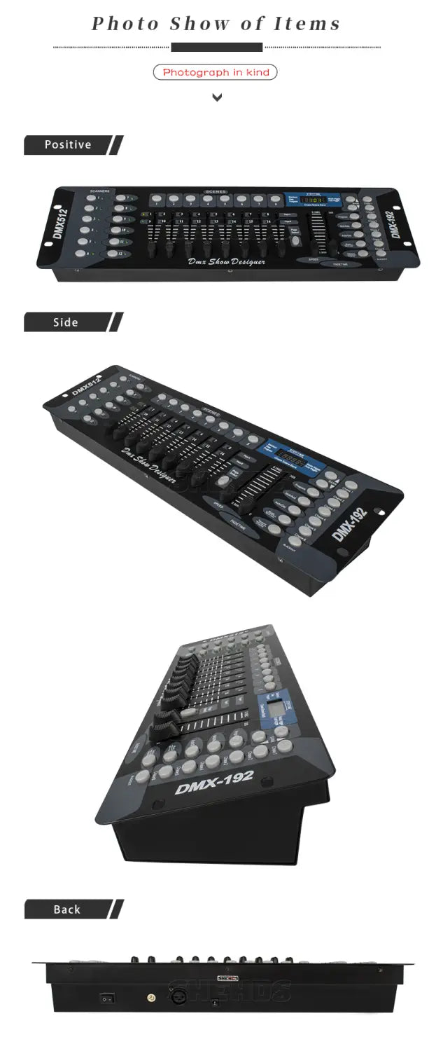 SHEHDS NEW 192 DMX Controller DJ Equipment DMX 512 Console Stage Lighting For LED Par Moving Head Spotlights DJ Controlle