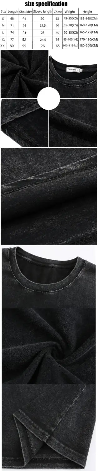Rapper Danny Ocean Harajuku Letters Print Merch Vintage Washed T-Shirt Mens Hip Hop Crewneck Casual Y2K Tshirts Unisex Teenagers