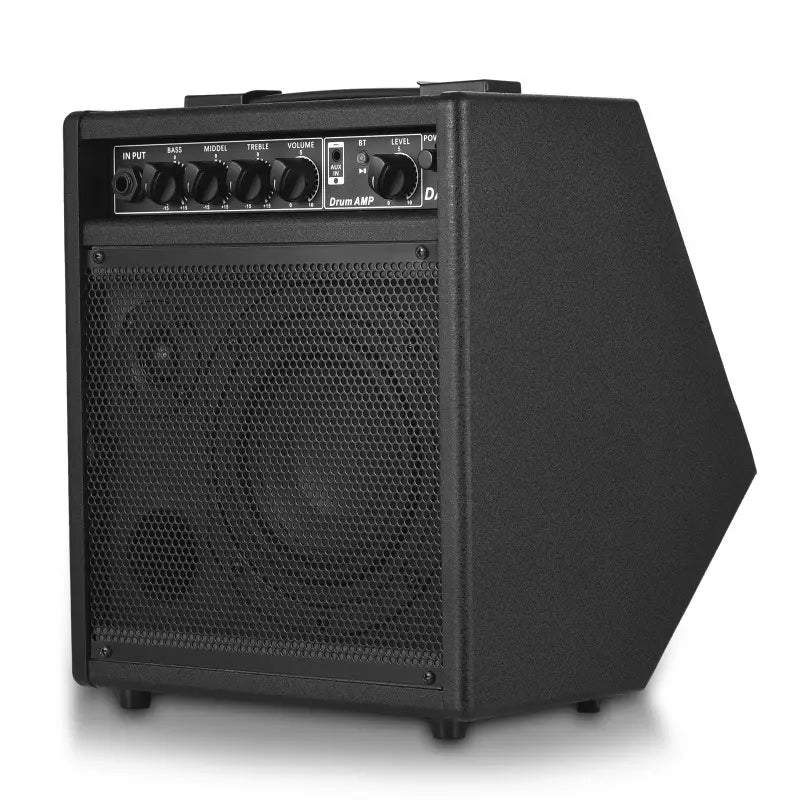 Electronic Drum Speaker 25W Portable BT Practice Drum Amplifier Speaker for Electric Drums Keyboard Wooden Guitars Home Practice