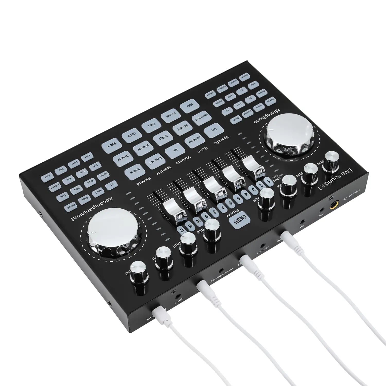 K1 Live Sound Card Portable Internet Celebrity Live Broadcast Special Sound Equipment Universal for Music Recording Karaoke Sing
