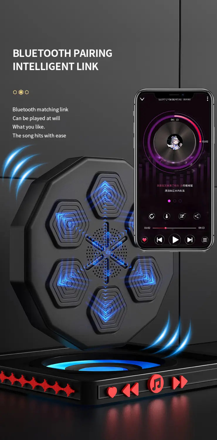 New Product Ideas 2024 APP Smart Wall Mount Bluetooth Music Boxing Machine Boxing Arcade Machine For Boxing Training With Gloves