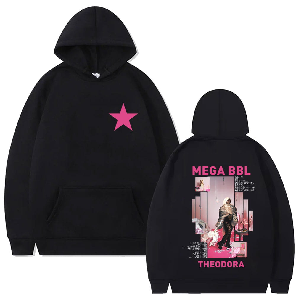 Rapper Theodora Mega Bbl Album Graphic Hoodie Men Women Hip Hop Fashion Pop Music Streetwear Male Casual Vintage Fleece Hoodies