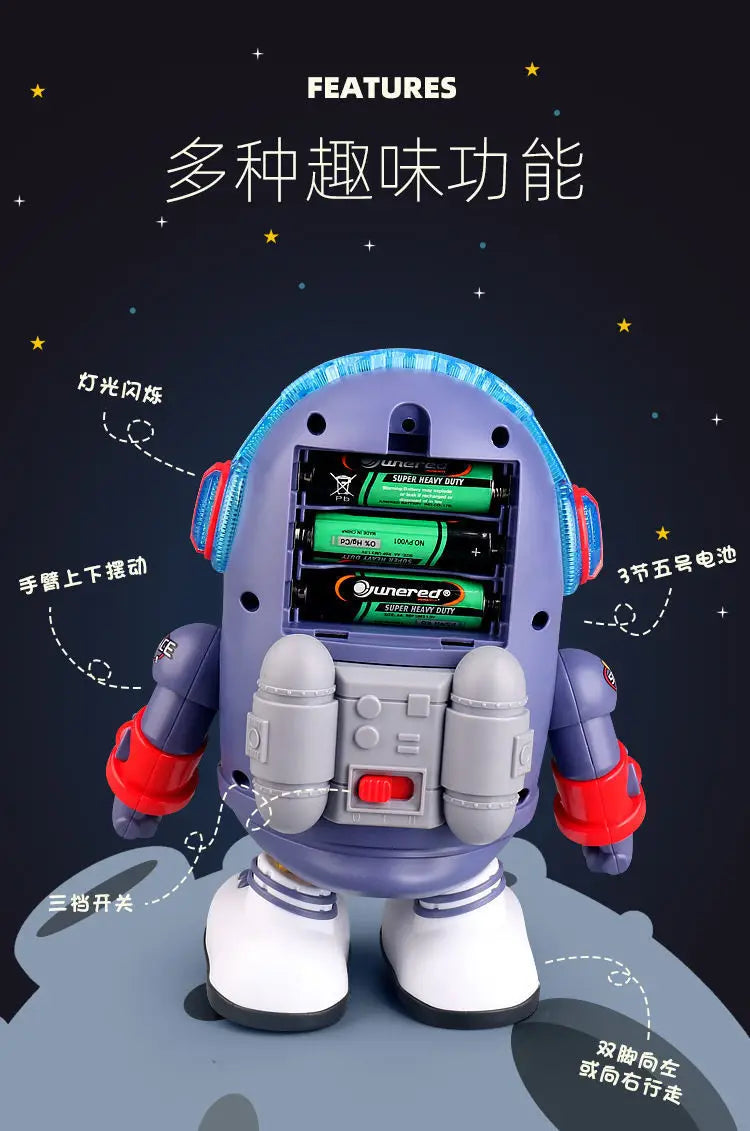 Cartoon Space Duck Dancing Astronaut Electric Dancing Colorful Flashing And Sound Musical Interactive Educational Toys Kids Gift