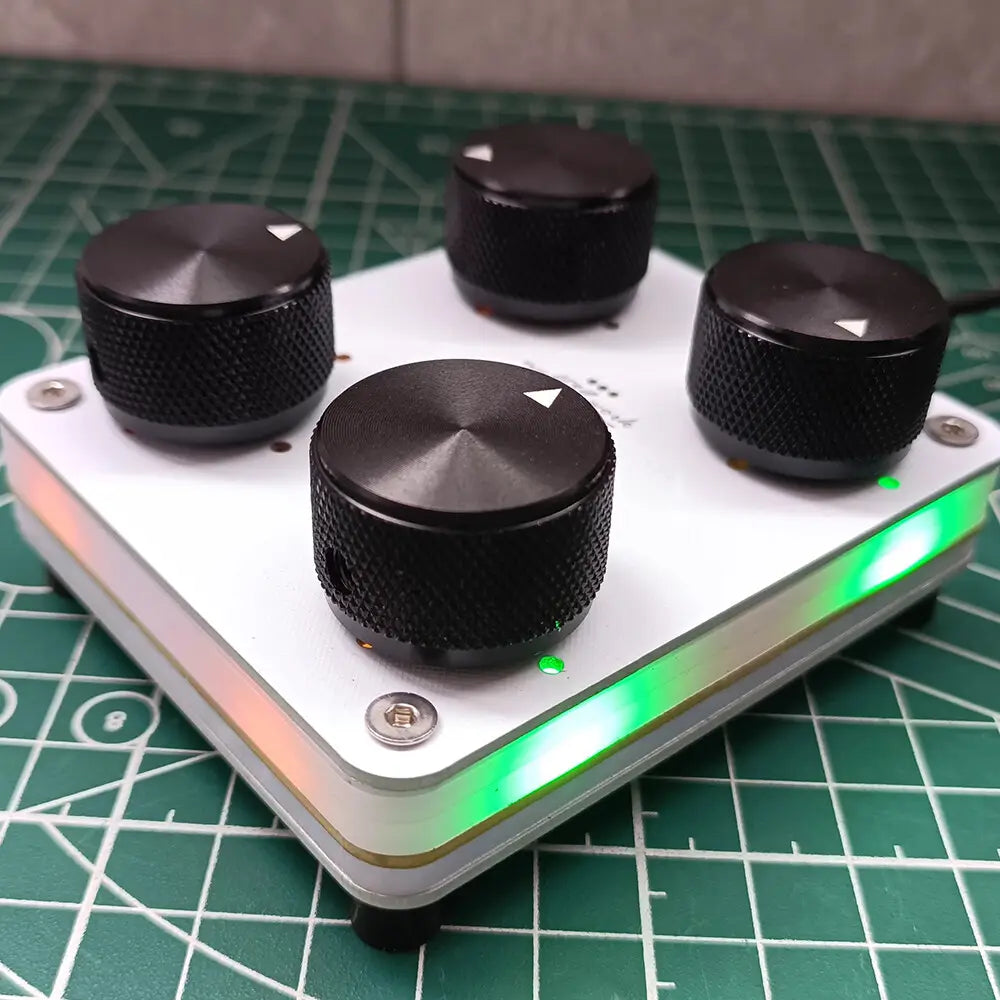 Music Production Software Precision Rotary Encoder 4-Knob MIDI Controller with Customizable CC Mapping USB-C Interface