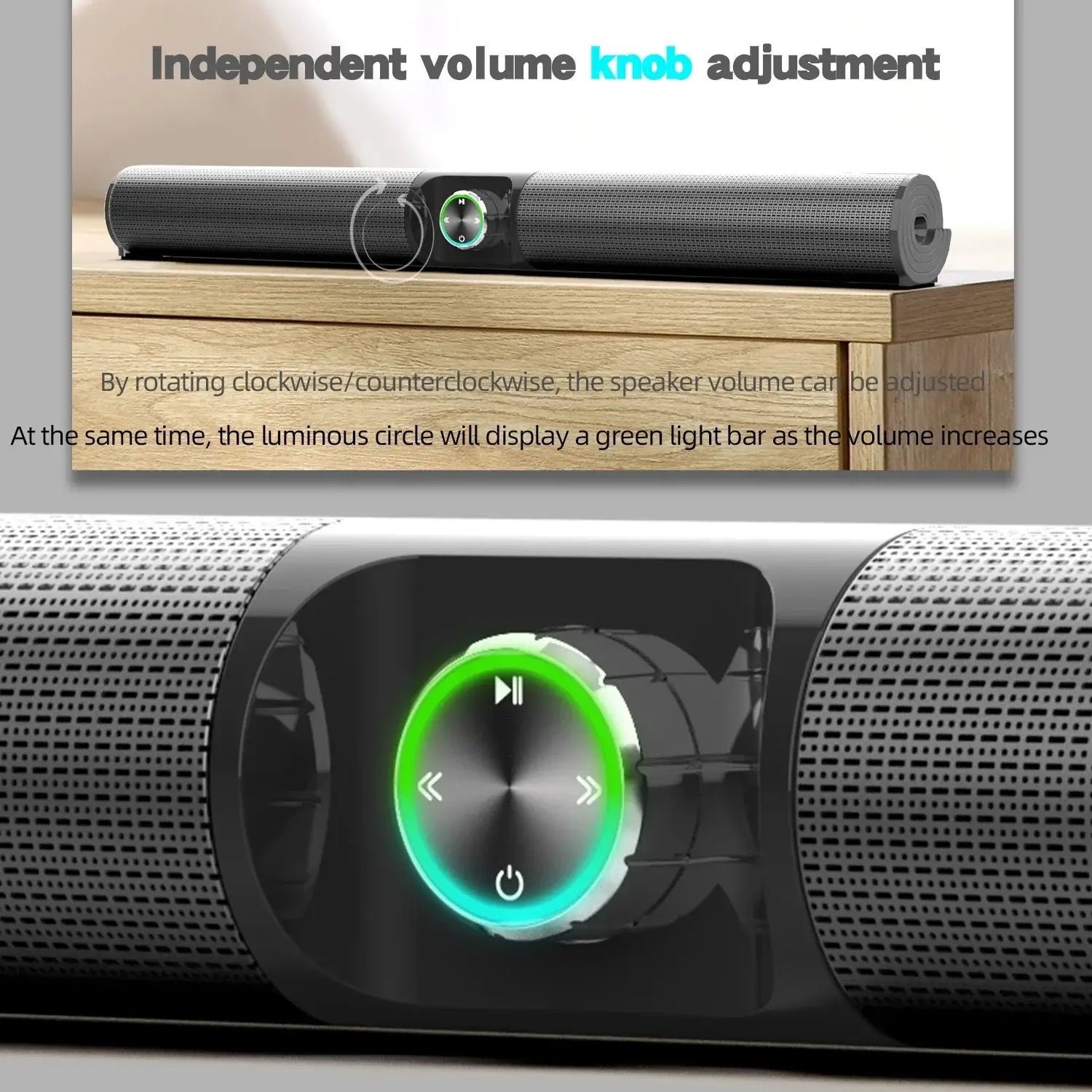 BS-55 100W Wireless Computer Bluetooth Speakers Outdoor Portable HomeTheater Surround FM Radio TV Soundbar Supports USB Coaxial