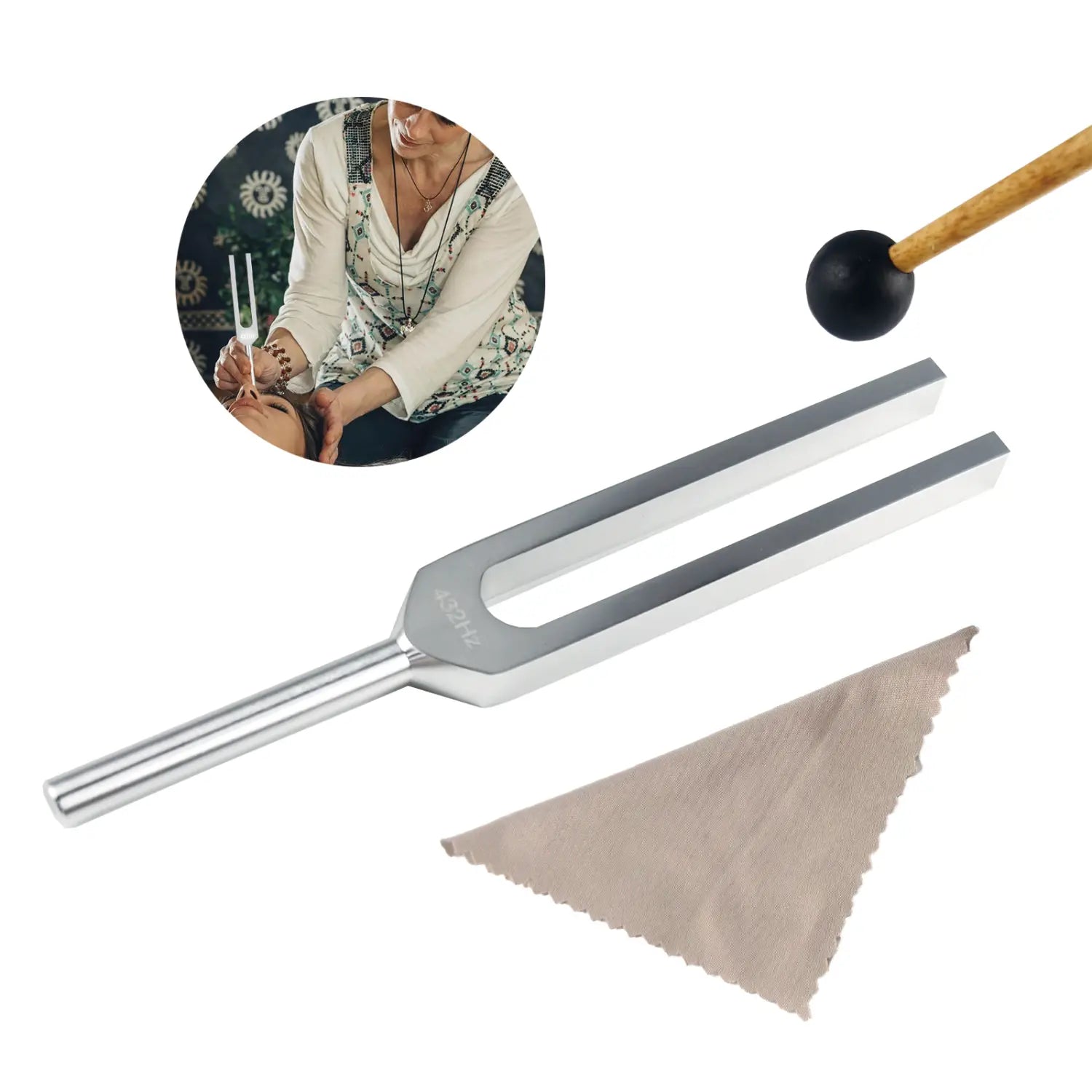 Miwayer 432Hz Tuning Fork-Aluminum Alloy/for Healing Meditation Frequency Music Tuning Instrument Chakra Balancing Relaxation