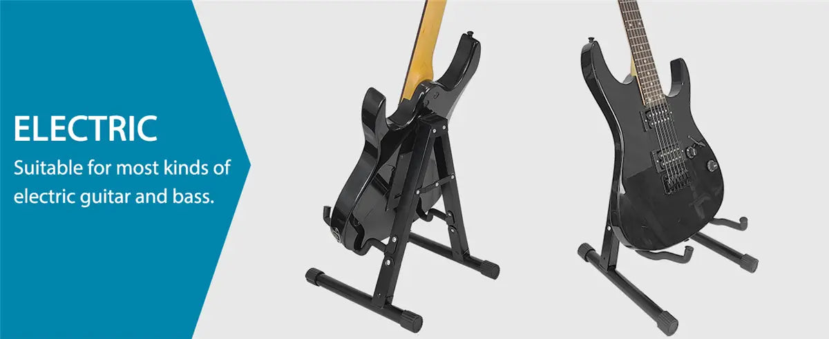 Guitar Stand Folding A Frame Floor Universal Metal for Acoustic Classical Electric Bass Guitars Banjo Ukulele Portable