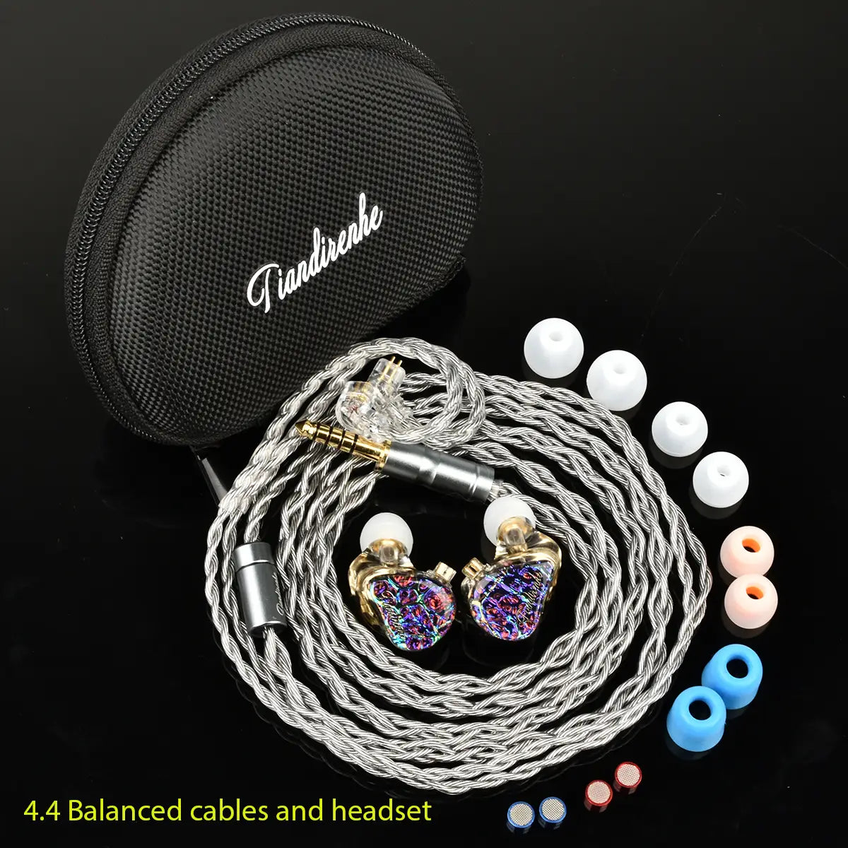 Tiandirenhe TD08pro Odin panel bass HIFI Earphones tuning port Dynamic Drivers IEM Earbuds DJ Headset stage qdc Graphene Cable