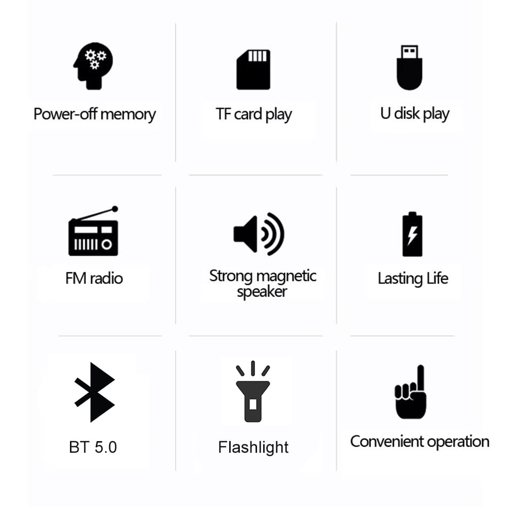 Handheld Rechargeable Digital FM USB TF MP3 Player Portable Radio Music Player Speaker Devices Supplies With LED Display Radio