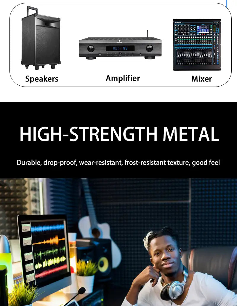 MX400 Mini 4-Channel Audio Mixer Ultra Compact Sound Low Noise With Power Adapter DJ Karaoke Audio Mixer Headphone Amplifier
