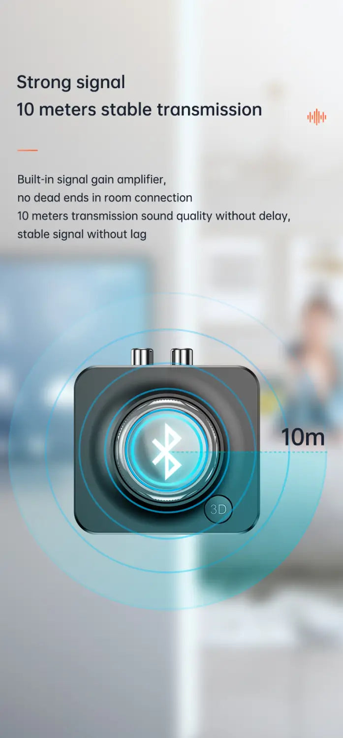 Bluetooth 5.0 Audio Receiver 3D Stereo Music Wireless Adapter TF Card RCA 3.5mm 3.5 AUX Jack For Car Speaker Amplifier Headphone