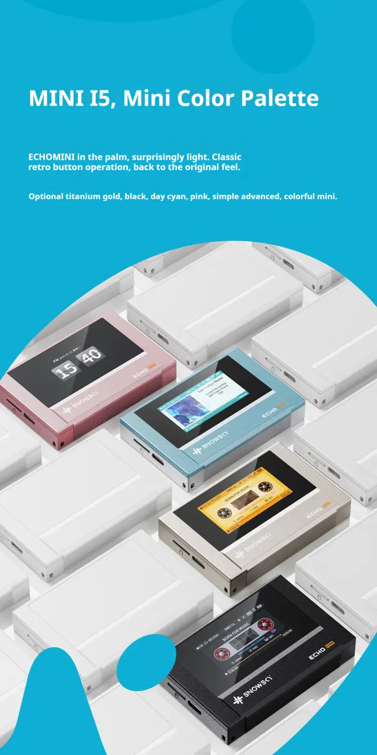 Fiio Snowsky Echo Mini Wireless Bluetooth Mp3 Mini Walkman 8GB Custom Support Dsd Retro Portable Bluetooth Player Music Gift Man