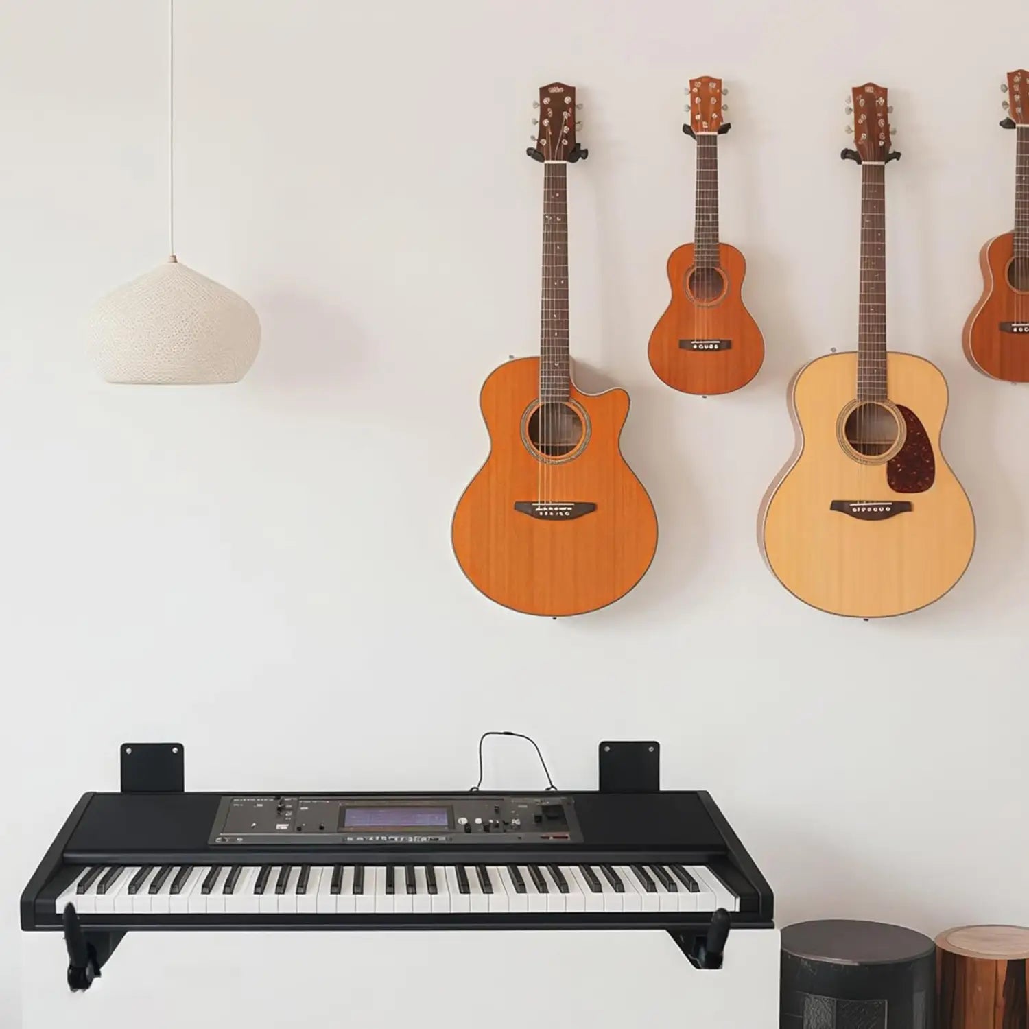 Electronic Piano Stand Adjustable Wall Mount Rack for Electric Guitar Banjo Storage Organizer Keyboard Accessories