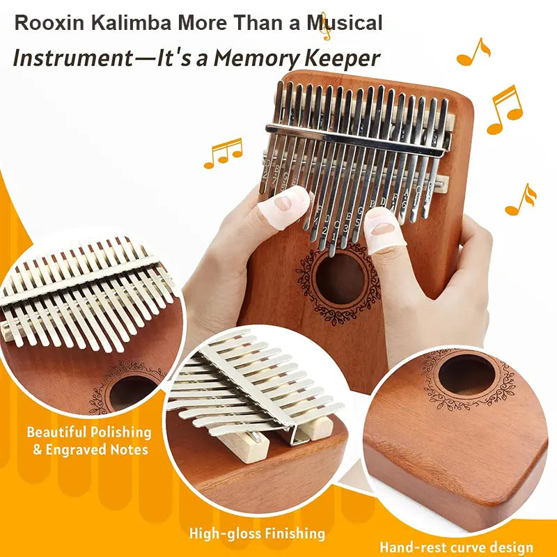 Kalimba Finger Piano 21 Keys 17 Key Thumb Piano Keyboard Musical Instrument Mbira for Beginner Music Lover