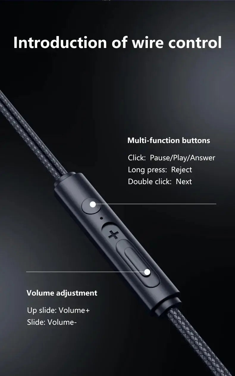 NEW Magnetic Wired Game Headphone L Jack HIIF Bass Stereo Music Headset 3.5mm AUX Type-c Earphone For Mobile Phones and Computer
