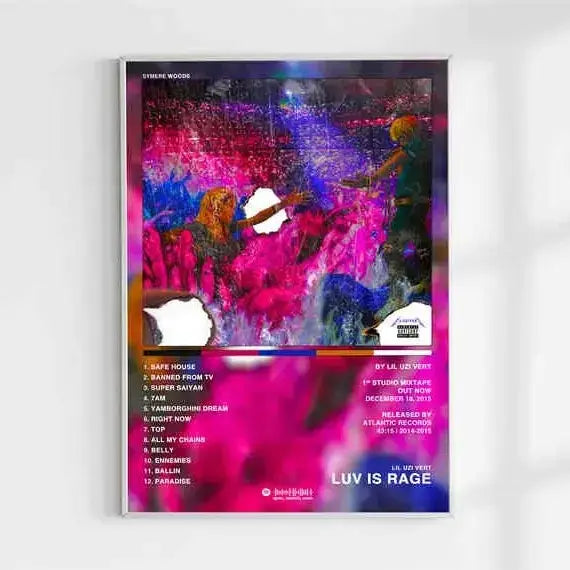 American Hip Hop Rapper Lil Uzi Vert Music Album Cover Pink Tape Posters Canvas Painting Posters and Prints Wall Art Picture