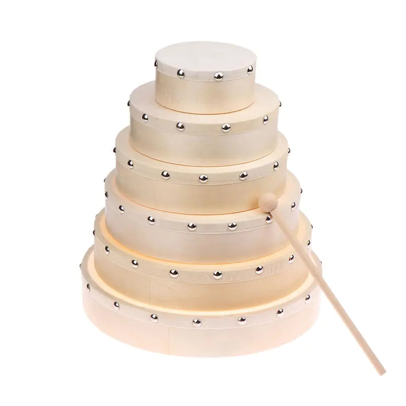 Frame Drums 4/6/7/8/9/10 Inch Hand Drum Wood Drum With Drum Stick Set Musical Game Kids Educational Toy Percussion Instrument