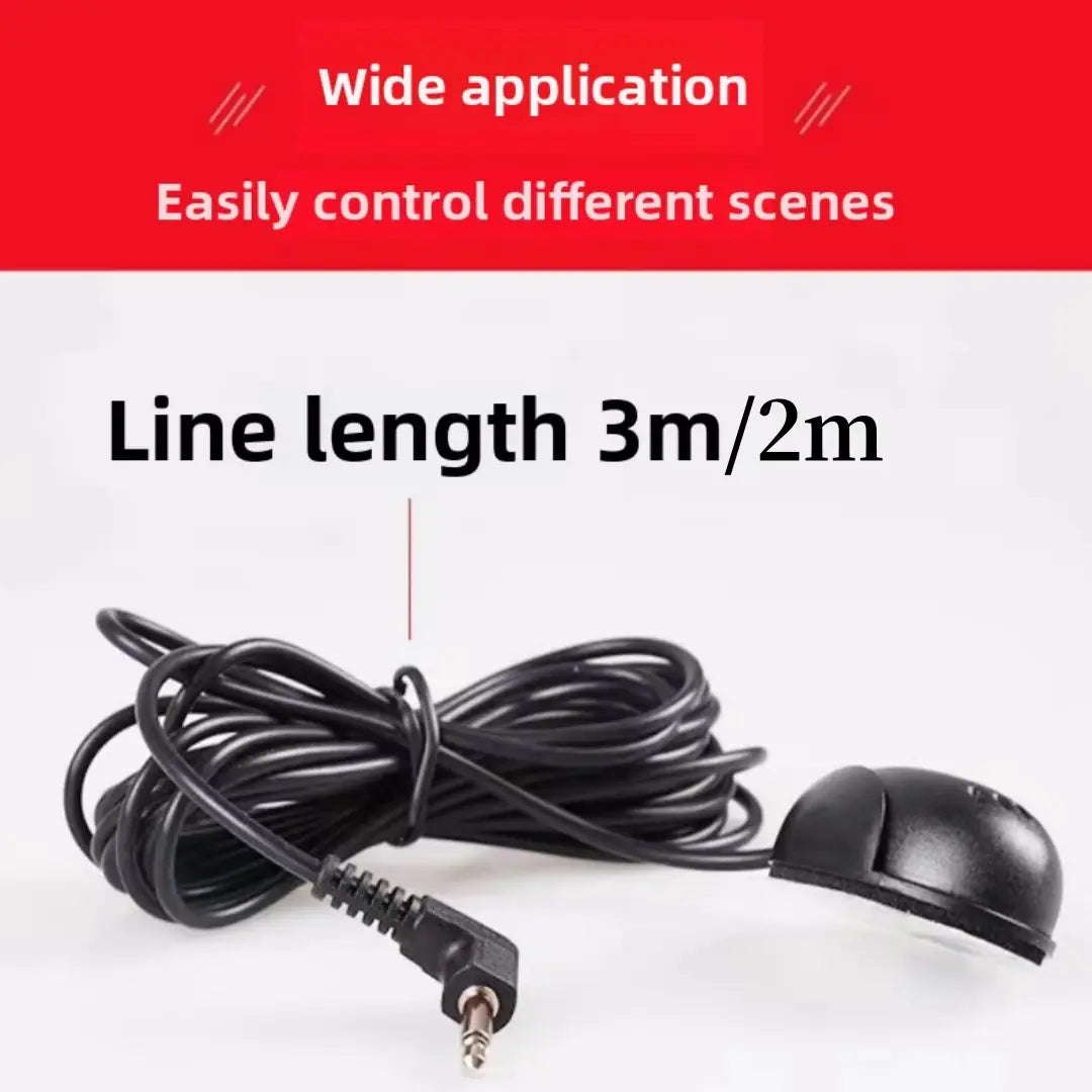 Mini Car Microphone 3.5mm Wired microphone for car stereo Audio hands-free Mic For DVD Radio Player Paste Type mini microfono